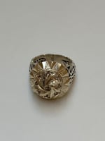 خاتم فضة عيار 925 مطعم باالالماس عدد 9 صياغة يدوي...