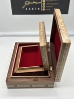 طقم علبة خشبية فاخرة لحفظ المقتنيات