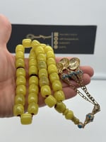 1-سبحة فاتوران الماني لون ليموني عدد الخرز 34