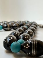 سبحة كوك مطعم بفضه وتراب الفيروز والمرجان عدد الخر...