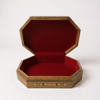 طقم ثلاث علبة خشبية مطعم بالصدف