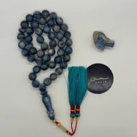 سبحة المرجان ازرق حر طبيعي النادر مع عينة طبيعية م...