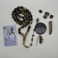 سبحة ترسة ظهر سلحفاة طبيعي مع عينة طبيعية وشهادة ا...