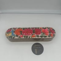 علبة خشبية صناعة يدوية مطعمه بالعاج والنحاس