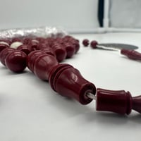 سبحة بلياردو مع الكسار لون دم غزال