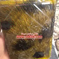 سبحة من جلد ضبعة الطبيعي مع عينة صب من جلد الضبعه