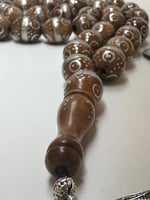 سبحة كوك مطعم بالفضه عيار 925 عدد الخرز