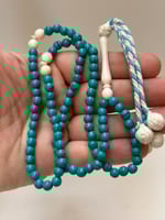 سبحة فيروز كبس مطعم بالعظم عدد الخرز 99