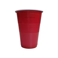 اكواب يلا حفلة حجم كبير لون احمر 12 حبة بلاستيك مق...