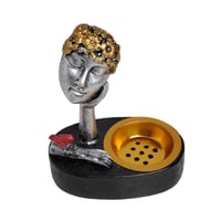 (رقة) مبخرة بتصميم فني لركن القهوة لون فضي حجم صغي...