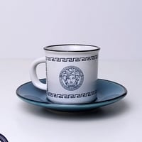 طقم كوب قهوة ازرق كوب قهوة فرزاتشي الفاخر بداية صب...