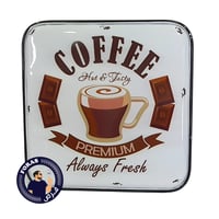 لوحة فنية لركن القهوة متعددة الاشكال والاحجام