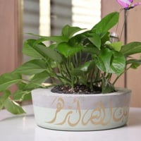 حوض كونكريت بلون البستاشيو ( مخصصه بالأسم )