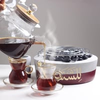 قاعدة تدفئة بتصميم عنابي ( مخصصة بالاسم أو عبارة )