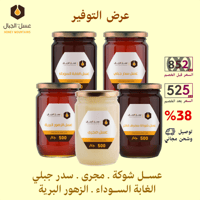 عرض عسل سدر جبلي - شوكة سمر جنوبي - زهور برية - مج...