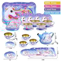 مجموعة أدوات شاي معدنية للأطفال