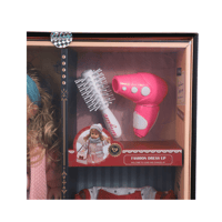 عروسة شاملة مع أدوات تصفيف الشعر