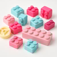 مكعبات بنات تعليمية - 65 قطعة