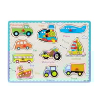 لوح خشبي بأشكال مركبات التنقل