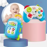 يد تحكم مع حقيبة سفر يصدر موسيقى