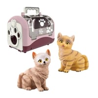 مجسم القطة مع أدوات العناية