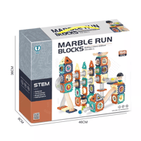 مكعبات بناء هندسية بعدد 156 قطعة مع أنابيب للكرات...