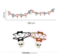 HALLOWEEN FANTASY GARLAND SKULL, 15X (19650)