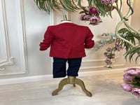 بدلة ولادي كاروهات احمر