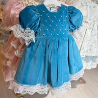 فستان مخمل تركواز