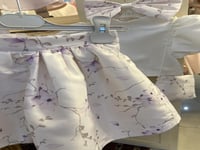 تايور لافندر ( توب+تنورة)+شنطة وطوق