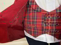 بدلة ولادي كاروهات احمر