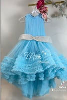 فستان منفوش بطبقات التل