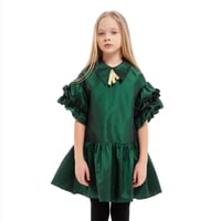 فستان ساتان كحلي