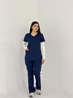 طقم سكراب طبي نسائي كحلي ماركة لاب ميد ®