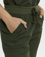 طقم سكراب كامل نسائي زيتي