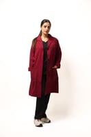 لاب كوت طبي نسائي عنابي