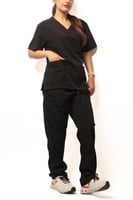 طقم سكراب طبي كامل أسود