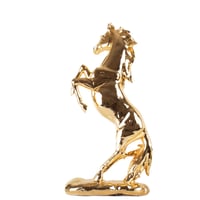 مجسم حصان ذهبي
