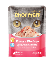 شيرمان اكل قطط رطب تونة وجمبري في الجيلي للقطط الب...