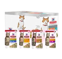 كارتون هيلز 12 ظرف مشكل للقطط البالغه4 نكهات