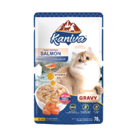 كانيفا تونه مع السلمون طعام رطب للقطط الصغيره والك...