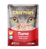 كارتون شيرمان اكل قطط رطب تونة في الجيلي للقطط الب...