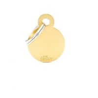 قلادة قطط وكلاب قابلة للحفر دائرية ذهبية