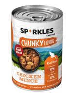 سباركليز | غذاء للقطط دجاج مفروم معلب في المرق | 4...