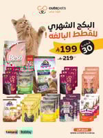 البكج الشهري الشامل للقطط الكبيرة 30 قطعة