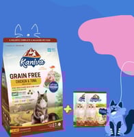 كانيفا دجاج وتونه 2.7كيلو+2 ظرف كانيفا تونه ودجاج7...