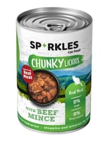 سباركليز | غذاء للقطط لحم بقري مفروم معلب في المرق...