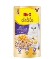 ميو طعام قطط رطب ظرف تونا مع الجبن في المرق