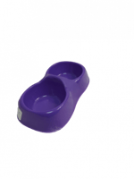 صحن اكل قطط صغيرة دبل- الوان مختلفة