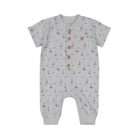 بدلة نوم ولادي قطني بأزرار أمامية - أزرق فاتح | قو...